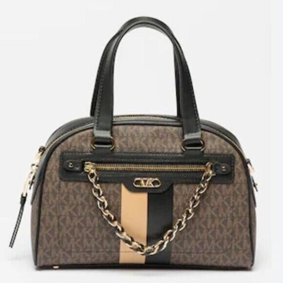 Michael KORS Williamsburg logo-plaque leather tote bag, purse new - Picture 1 of 12